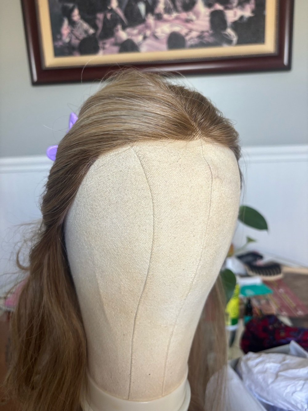 Jon Renau Kim human hair hand tied wig malibu blond 12fs12 & 5piece hair carekit - Picture 9 of 16